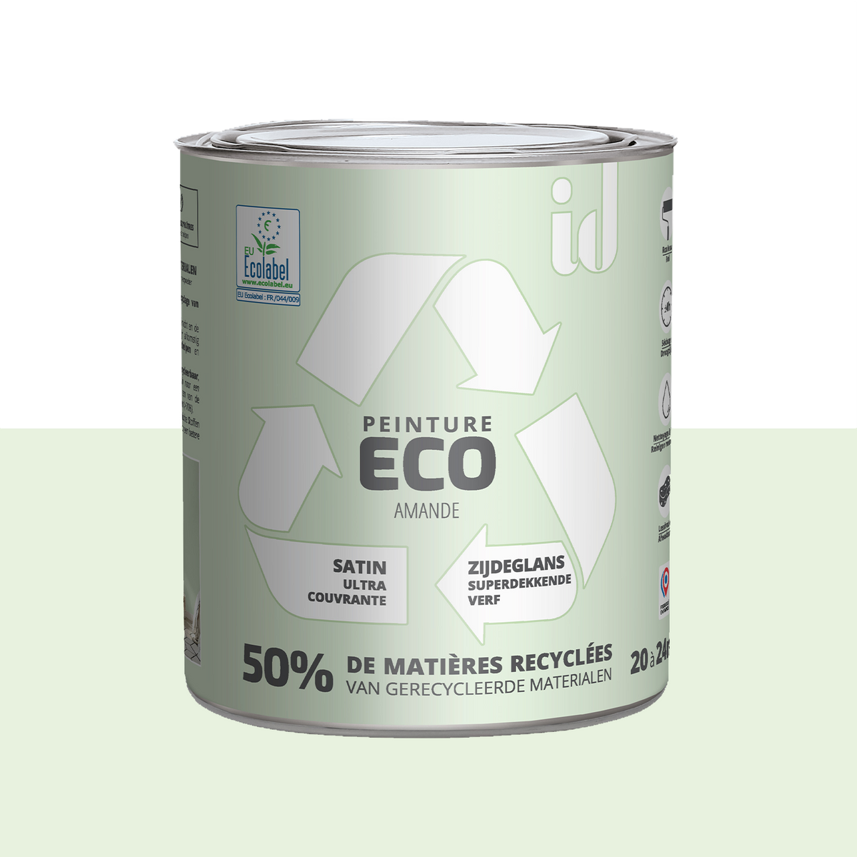 ECO ID Peinture Eco Amande Satiné 2L