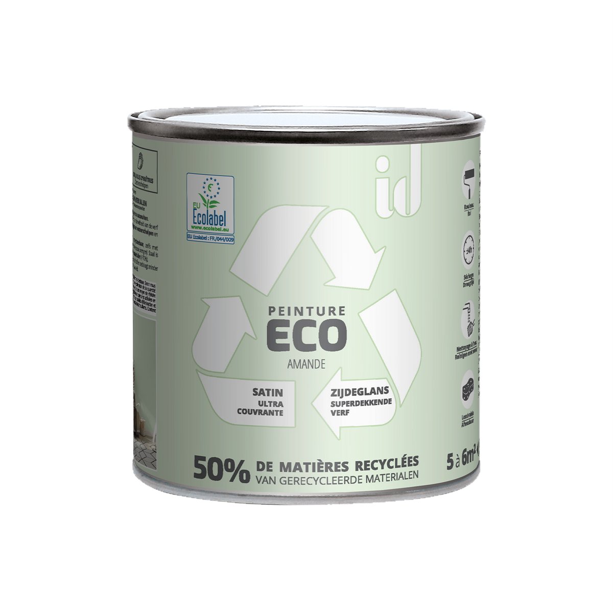 ECO ID Peinture Eco Amande Satiné 0,5L