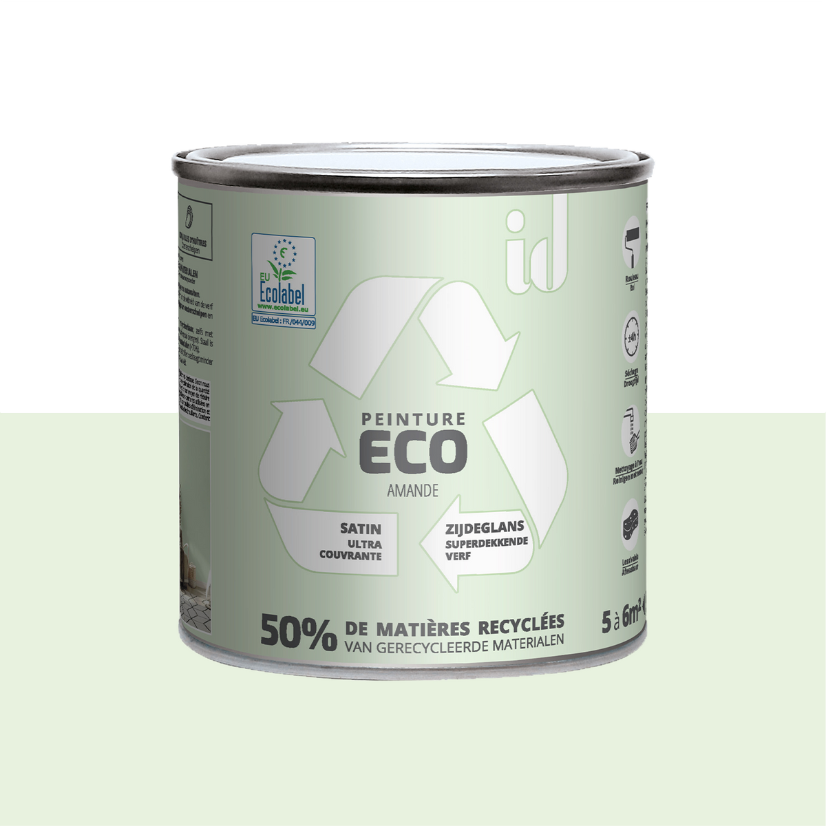 ECO ID Peinture Eco Amande Satiné 0,5L