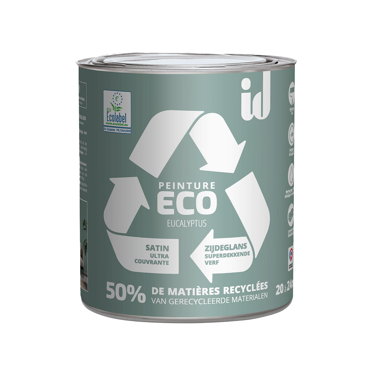 ECO ID Peinture Eco Eucalyptus Satiné 2L