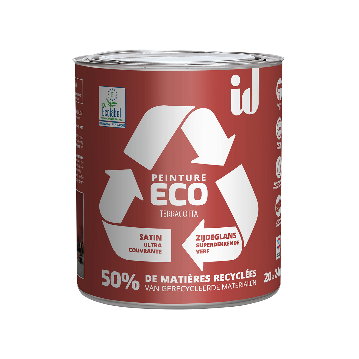 ECO ID Peinture Eco Terracotta Satiné 2L