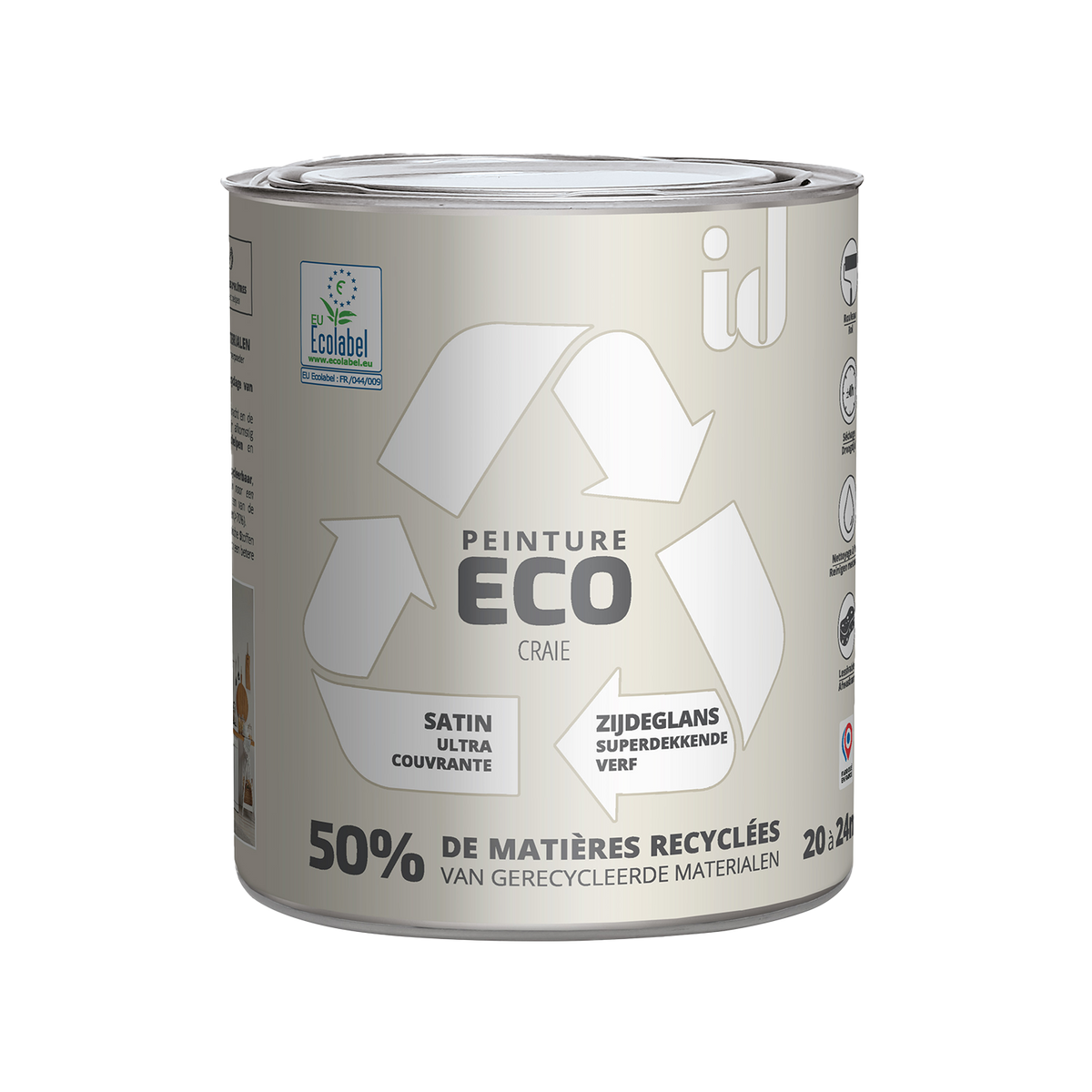 ECO ID Peinture Eco Craie Satiné 2L
