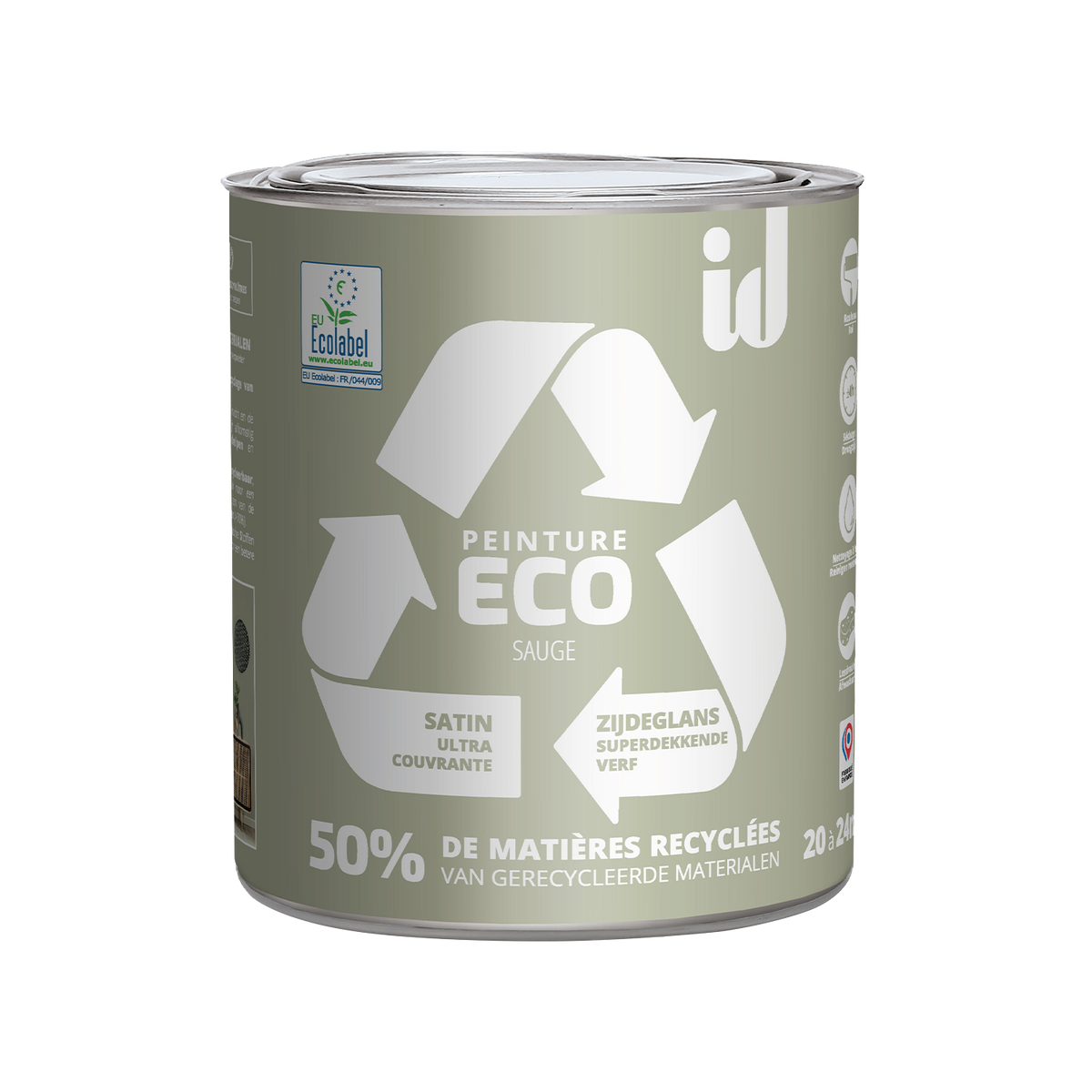 ECO ID Peinture Eco Sauge Satiné 2L