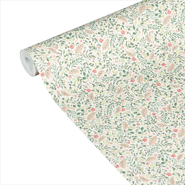 Papier peint intissé Naomi Vert et rose