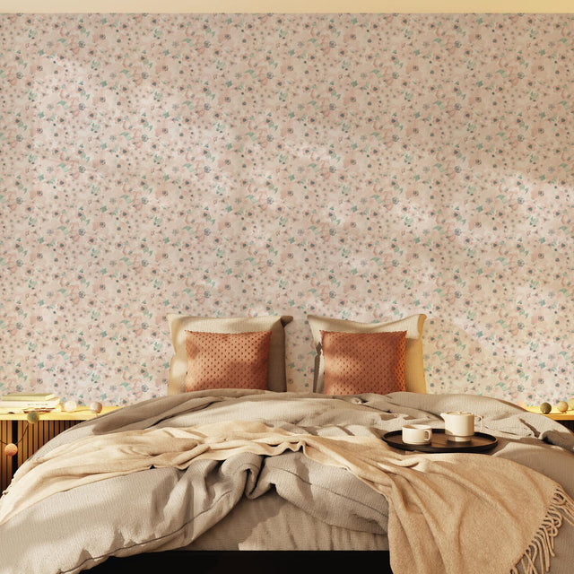 4MURS Papier peint intissé YULIA coloris rose poudré