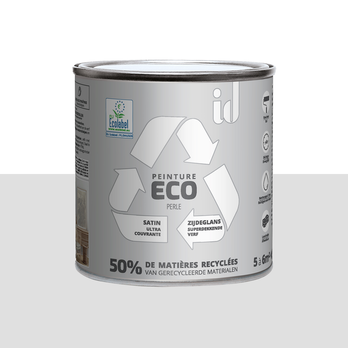 ECO ID Peinture Eco Gris perle Satiné 0,5L