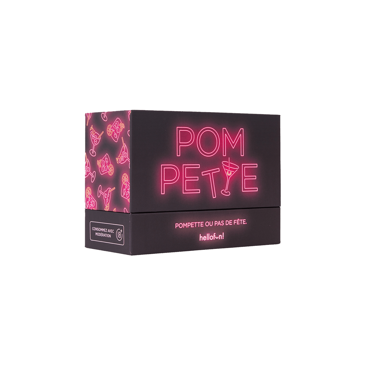 HELLOFUN Jeu de cartes Pompette Noir