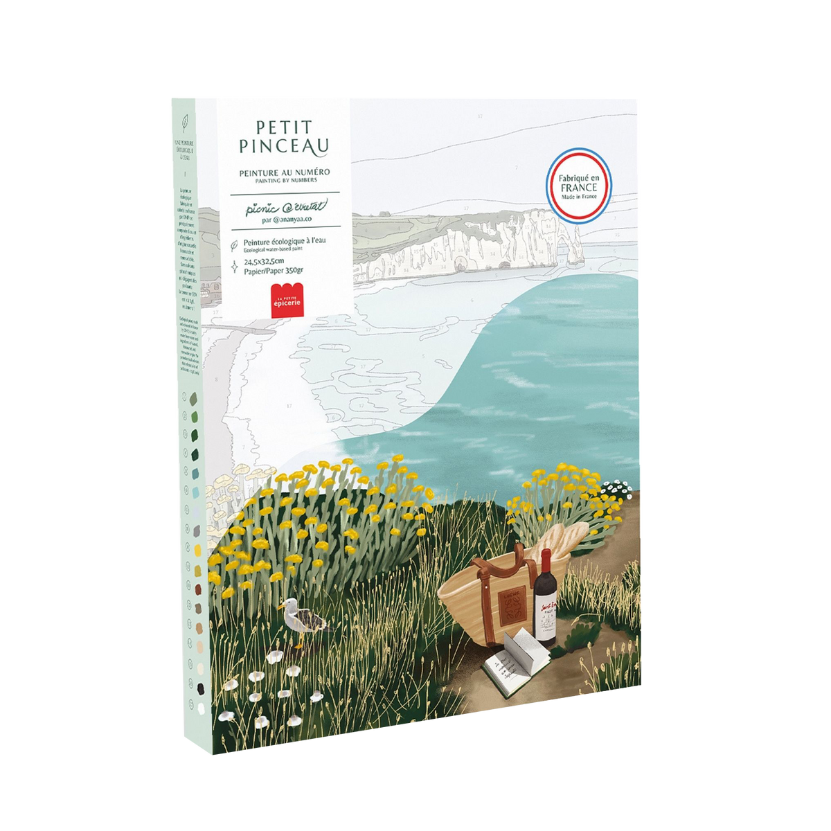 LA PETITE ÉPICERIE Peinture par numéros Pique-nique à etretat Multicolore
