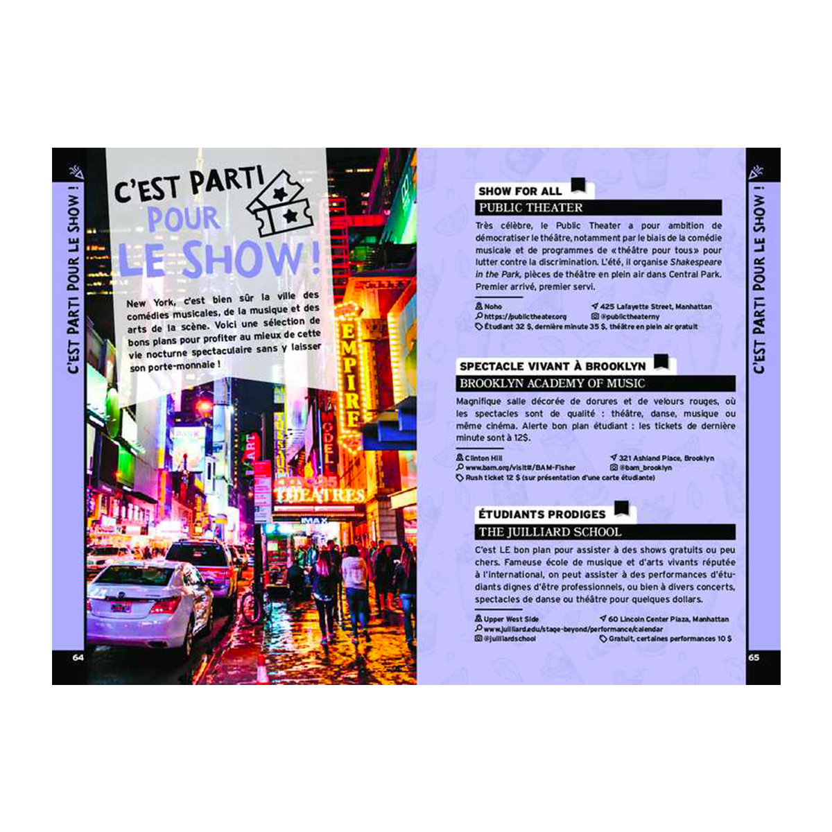 Livre voyage et nature On se casse ! les meilleurs spots à new york Bleu