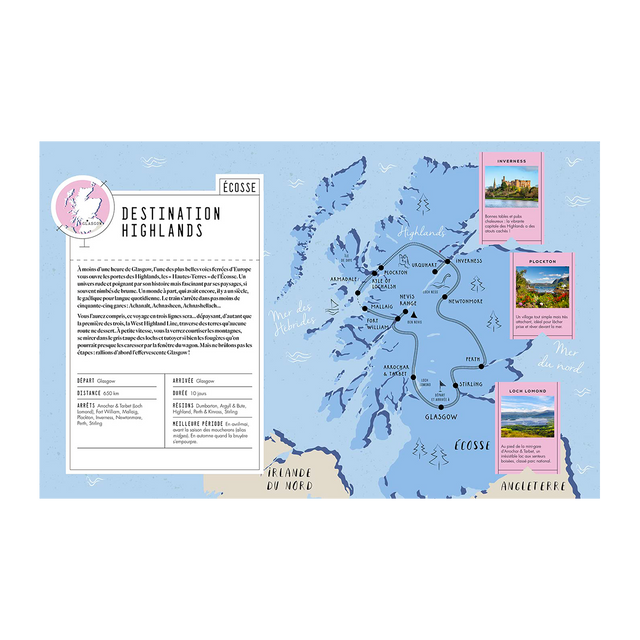 Hachette Pratique Livre voyage et nature L'EUROPE DU NORD EN TRAIN