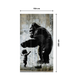 Papier peint panoramique L Gorilla Anthracite Trame