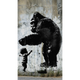 Papier peint panoramique L Gorilla Anthracite Trame