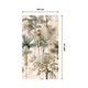 Papier peint panoramique L Watamu Beige, vert Trame