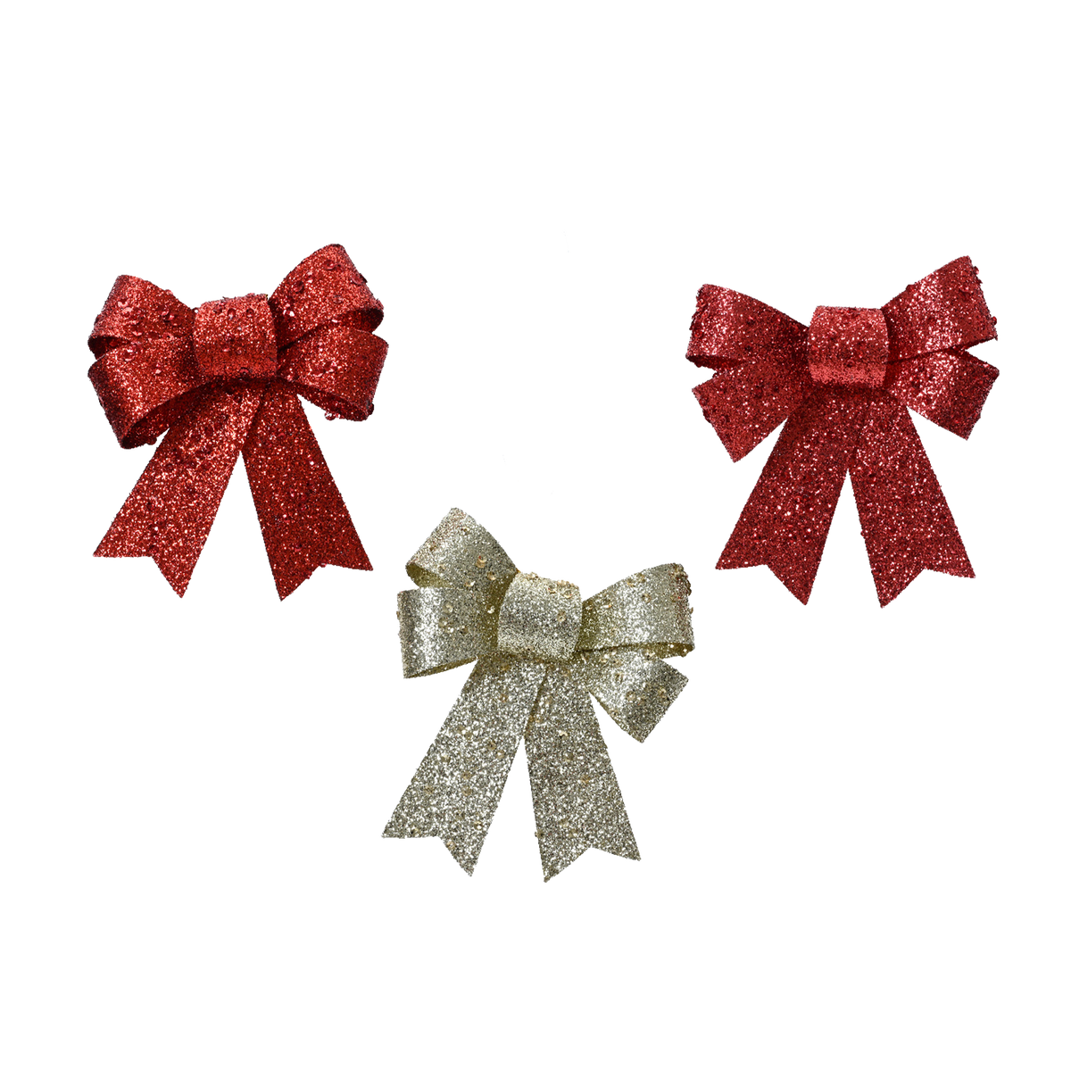 Décoration à suspendre Nœud paillettes Rouge, blanc