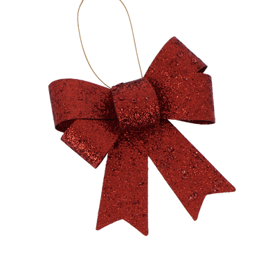 Décoration à suspendre Nœud paillettes Rouge, blanc