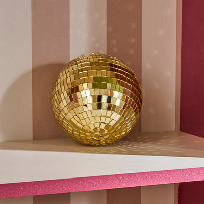 Décoration à suspendre Boule à facette Or