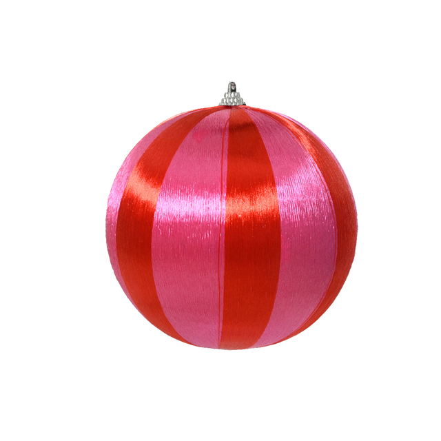 Décoration à suspendre BOULE MOUSSE coloris Rouge, rose