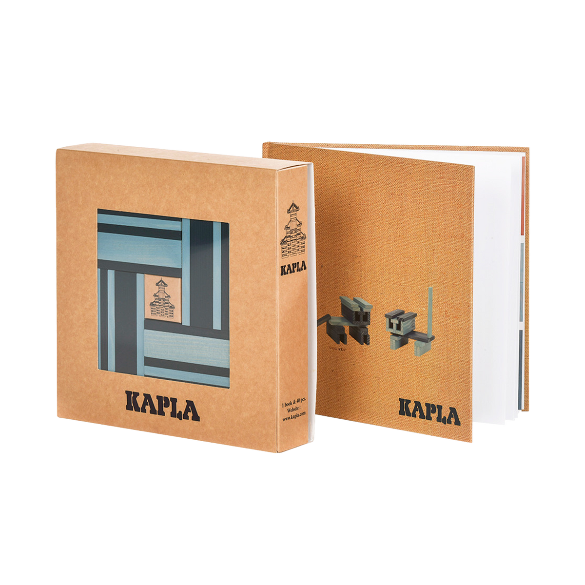 KAPLA Jeu de construction Coffret livre et couleurs Bleu