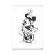 Toile imprimée Minnie sketch Blanc