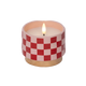 Bougie LED Damier Rouge, rose