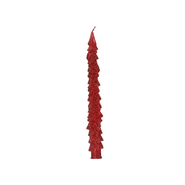 Bougie SAPIN coloris rouge