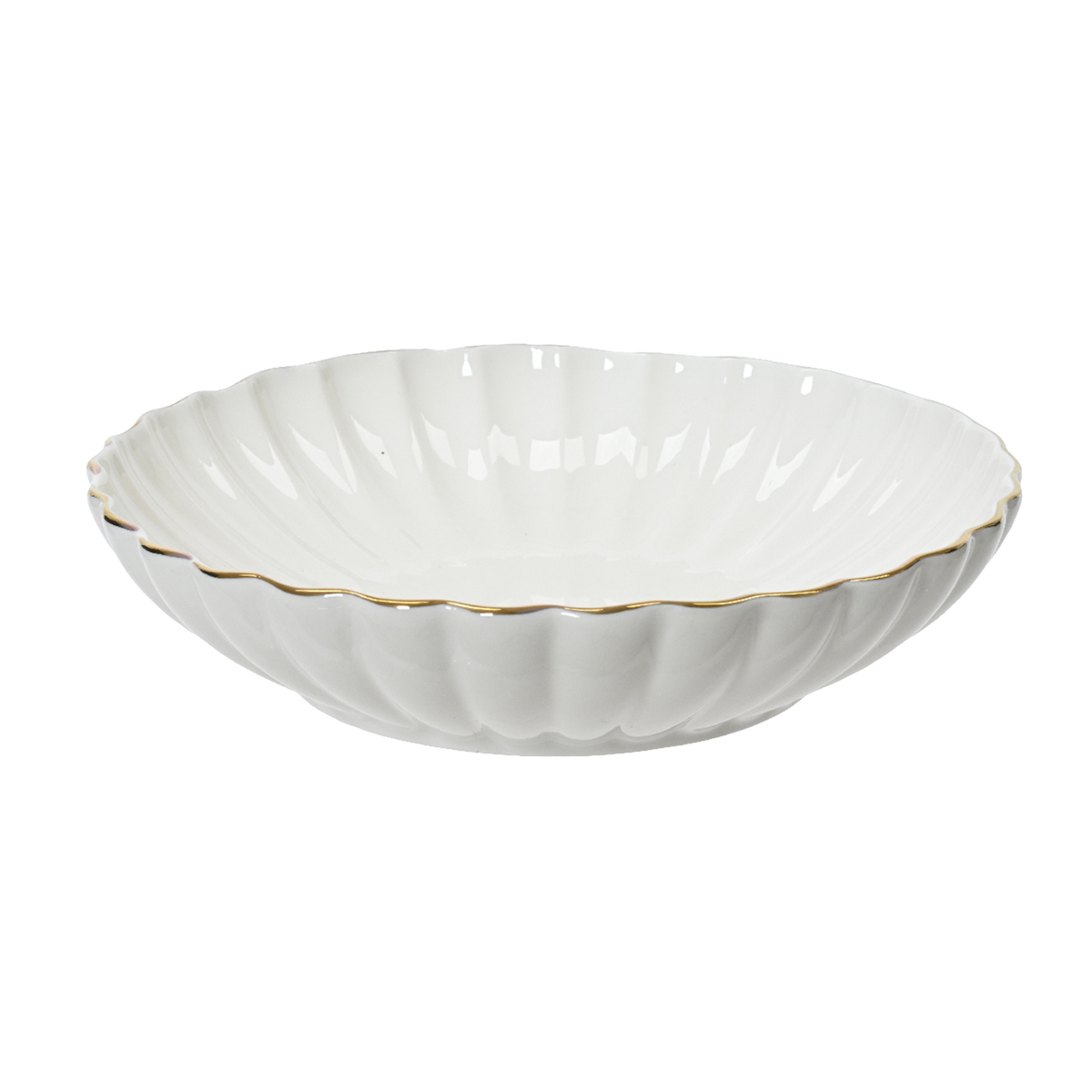 Assiette creuse Corolle Blanc, or