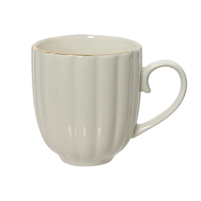 Mug COROLLE coloris blanc or