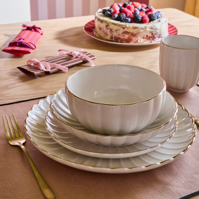 Bol Corolle Blanc, or