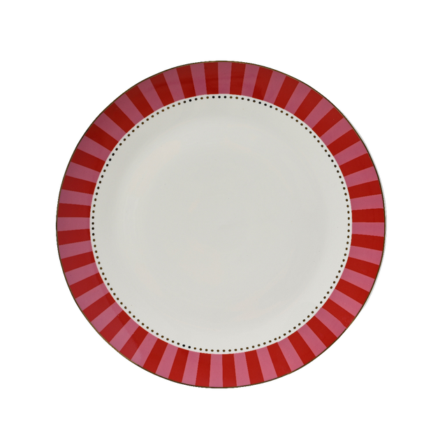 Assiette RAY coloris Rouge, rose