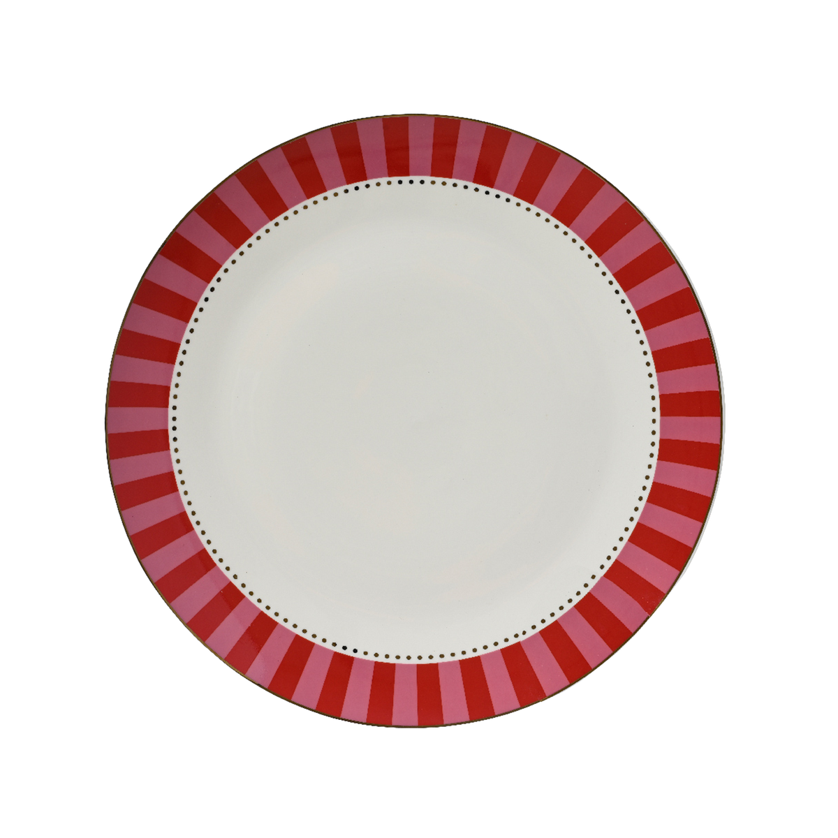Assiette Ray Rouge, rose
