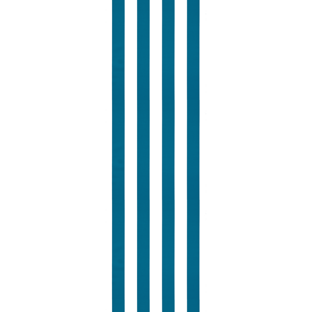 4MURS Papier peint intissé OPAL STRIPE bleu paon et blanc