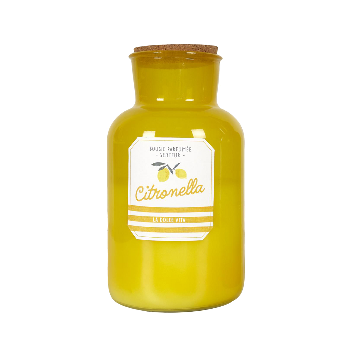 Bougie parfumée Fiole citronelle Vert, jaune Citron