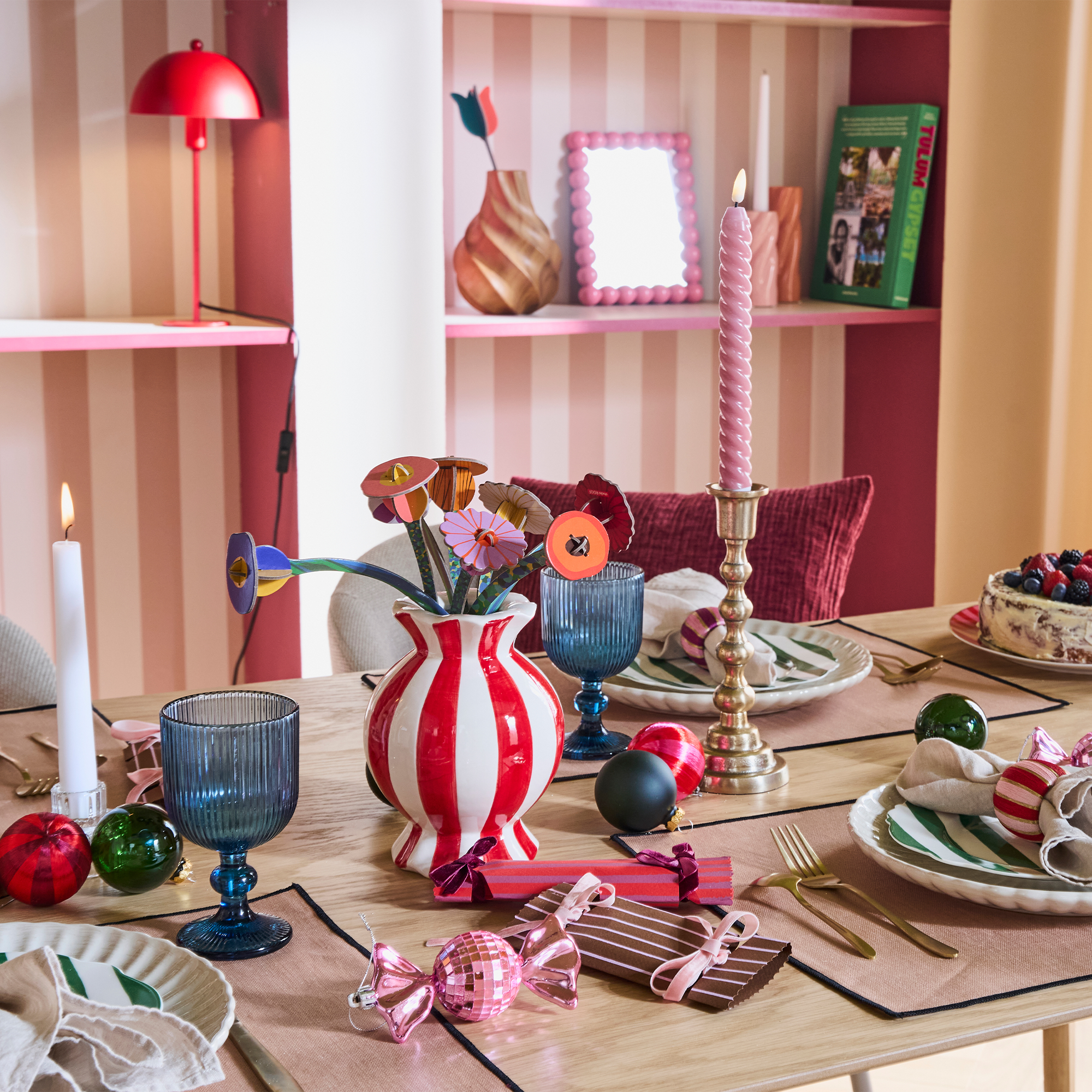 Vase Sweet Rouge, blanc