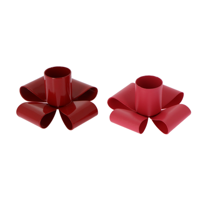 Bougeoir Noeuds Rouge, rose