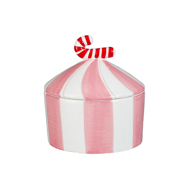 Bonbonnière SUCRE D'ORGE coloris rose & blanc