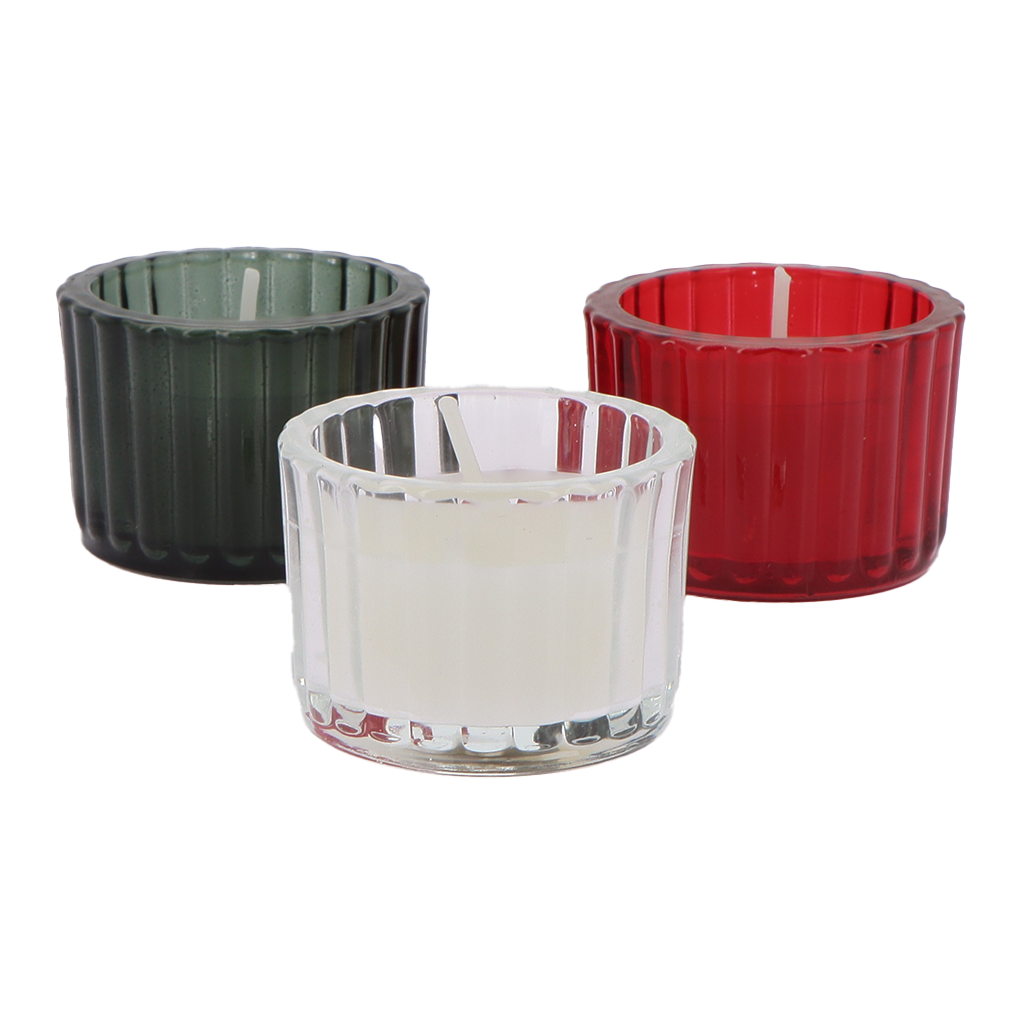 Bougie Crakers Blanc, vert, rouge