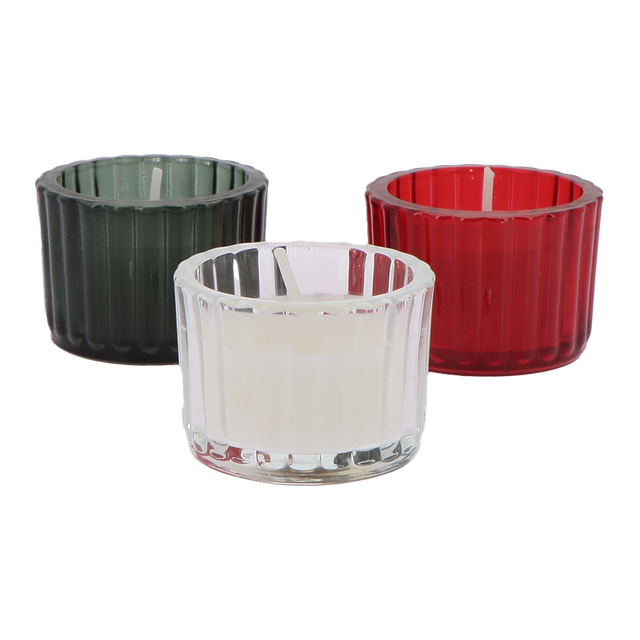 Bougie CRAKERS coloris Blanc, vert, rouge