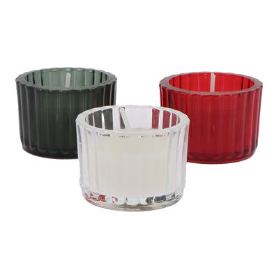 Bougie Crakers Blanc, vert, rouge