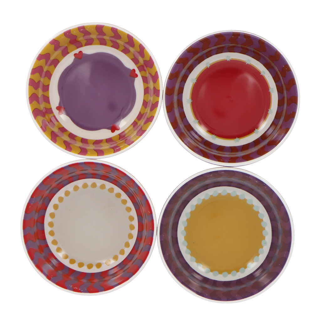 Bol Meg x4 Jaune rose violet rouge