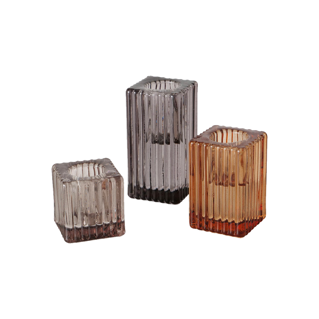 Bougeoir NIRA coloris gris