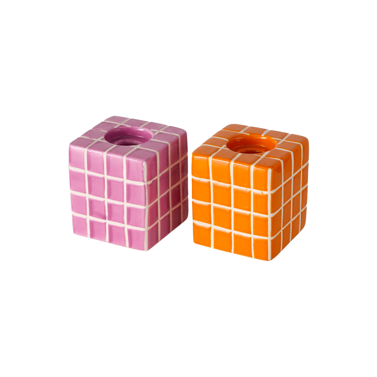 Bougeoir Cube Multicolore