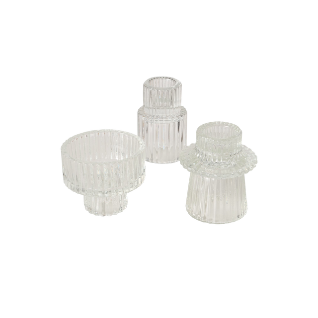 Bougeoir ALASIA coloris transparent