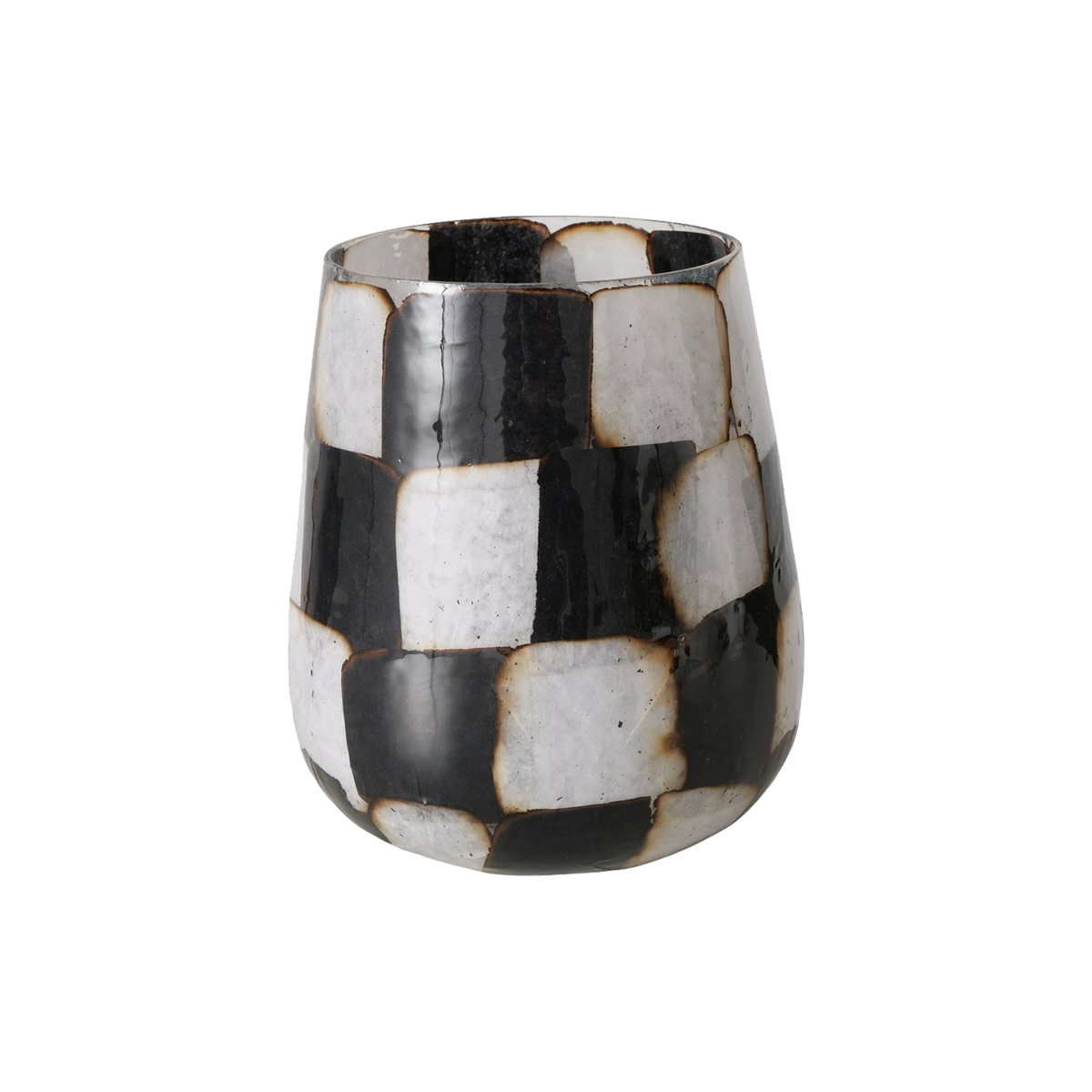 Bougeoir Medo Noir, blanc