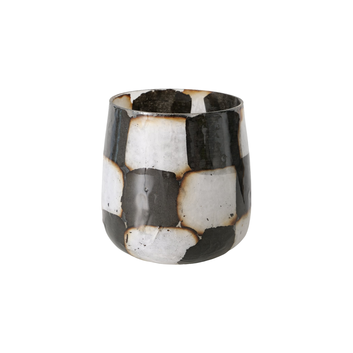 Bougeoir Medo Noir, blanc