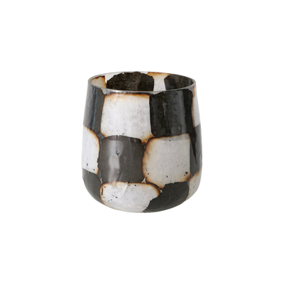 Bougeoir Medo Noir, blanc