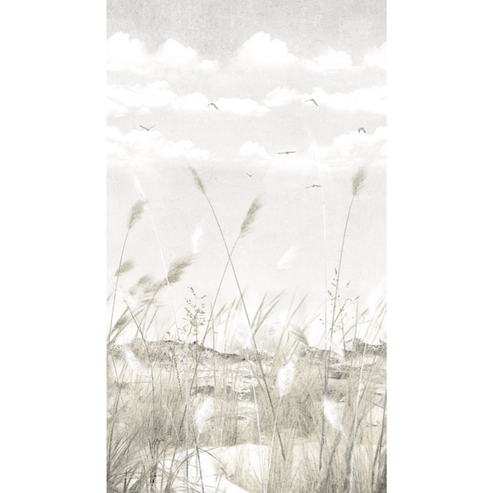 Papier peint panoramique L Aimargues Sable beige Satiné