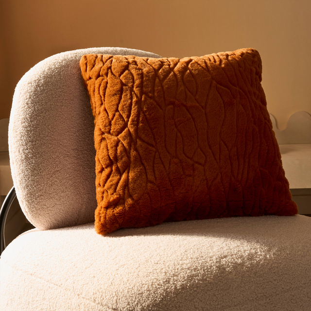 Coussin FILAE coloris terracotta 45 x 45 cm