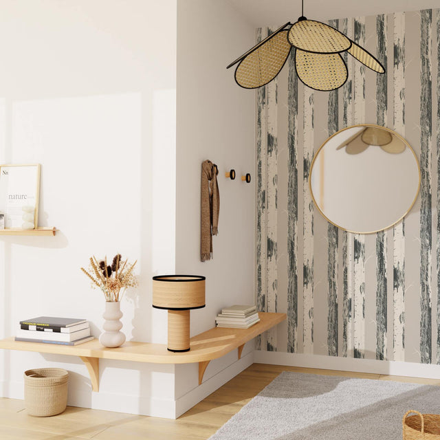 Papier peint intissé BETULA coloris beige clair