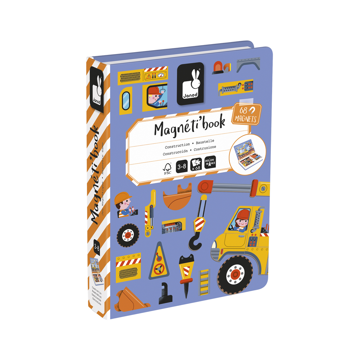 JANOD Jeu éducatif Magneti'book construction Mauve