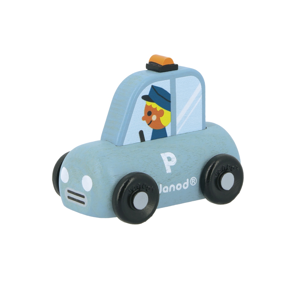 JANOD Jeu Cross roads - voiture de police Bleu